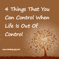 4 Things That You Can Control When Life is Out of Control