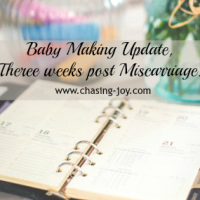 Baby Making Update: Three Weeks Post Miscarriage